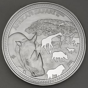 Silbermünze 1kg "Nashorn" 2019 African Safari (Tschad) - Hauptansicht
