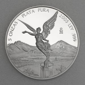 Silbermünze 5oz "Libertad" 2005 (Mexiko) - Miniaturansicht 1
