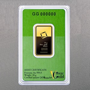 Goldbarren 20g "Green Gold" VALCAMBI (999,9 Au) - Hauptansicht