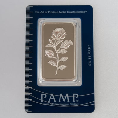 Silberbarren 1oz "Rose" PAMP - Miniaturansicht 1