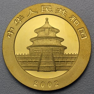 Goldmünze 1oz "Panda" 2002 (China) - Miniaturansicht 2