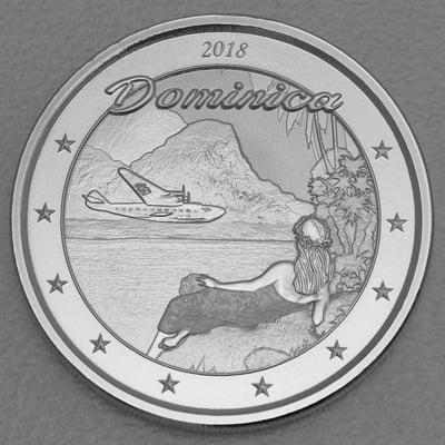 Silbermünze 1oz "Nature Isle" 2018 Eastern Caribbean 8 (Dominica) - Miniaturansicht 1