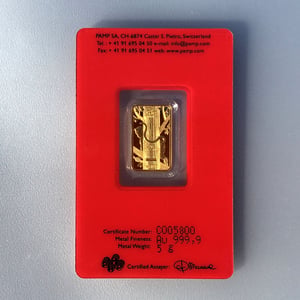 Goldbarren 5g "Affe 2016" Lunar PAMP - Miniaturansicht 2