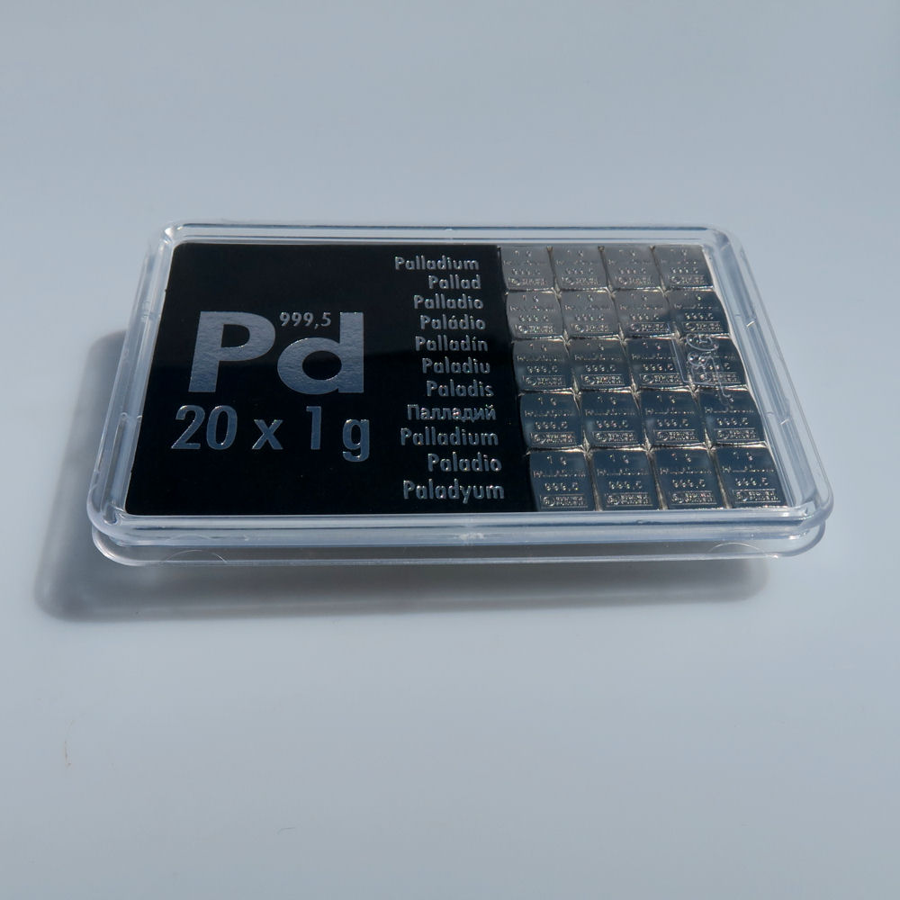 Palladiumtafel (20x 1g Feinpalladium) "CombiBar" - Detailansicht 2