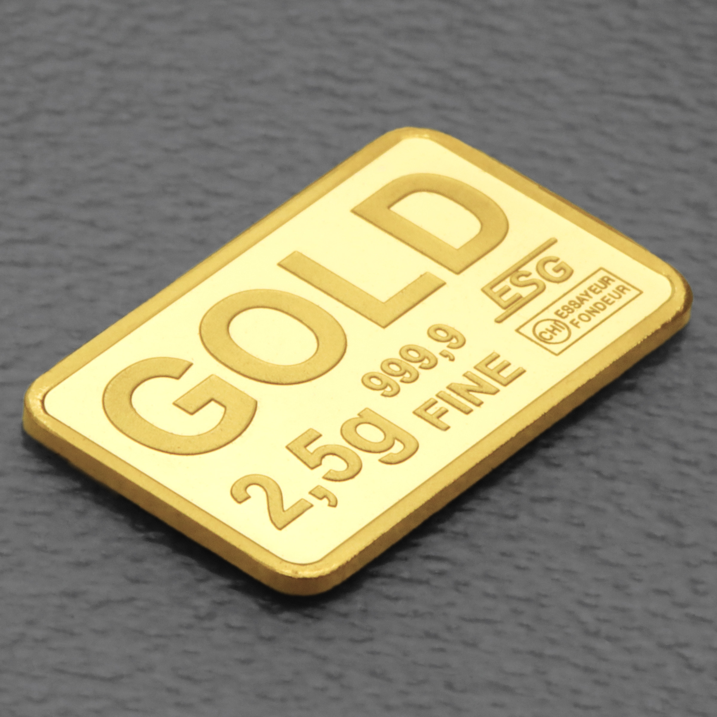 Goldbarren 2,5g Feingoldbarren (Querformat) - Detailansicht 3