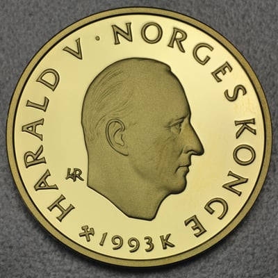 Goldmünze 1500 Kroner "Amundsen" 1993 (Norwegen) - Miniaturansicht 2