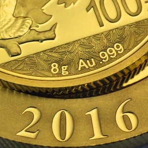 Goldmünze 8g "Panda" 2016 (China) - Miniaturansicht 3