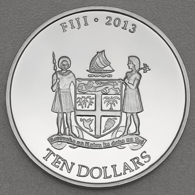 Silbermünze 5oz "Fiji Taku Schildkröte" 2013 (Fidschi) - Miniaturansicht 2