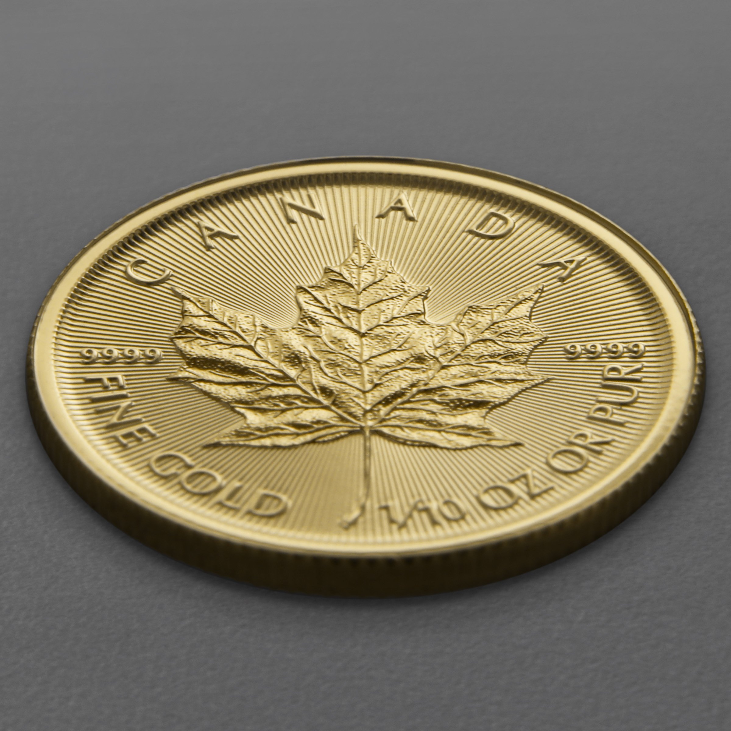 Goldmünze 1/10oz "Maple Leaf" aktueller Jahrgang (Kanada) - Detailansicht 2