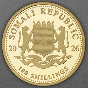 Goldmünze 1/10oz "Elefant" 2026 African Wildlife (Somalia) - Miniaturansicht 2