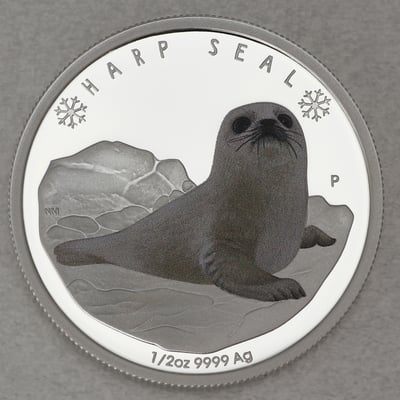Silbermünze 1/2oz "Harp Seal 2017" (Tuvalu) Polar Babies Serie (Tuvalu) - Miniaturansicht 1