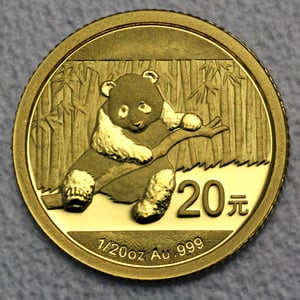 Goldmünze 1/20oz "Panda" 2014 (China) - Hauptansicht