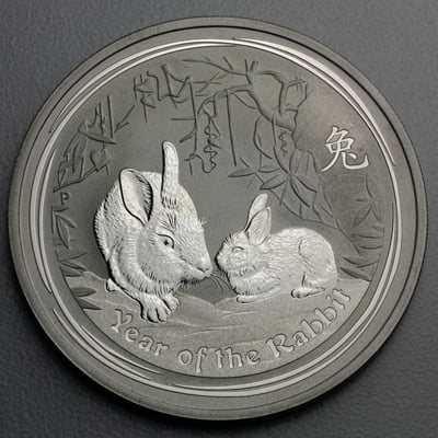Silbermünze 1/2oz "Hase" 2011 Lunar II – Year of the Rabbit (Australien) - Miniaturansicht 1