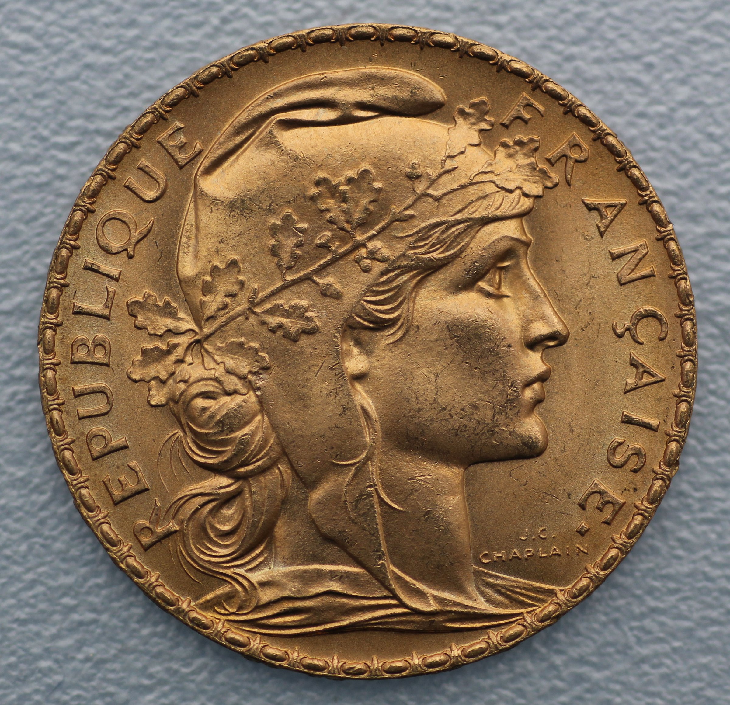 Goldmünze 50 x 20 Francs "Marianne" Tube (Frankreich) - Detailansicht 1