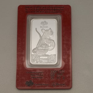 Silberbarren 1oz "Maus 2020" Lunar PAMP - Miniaturansicht 2