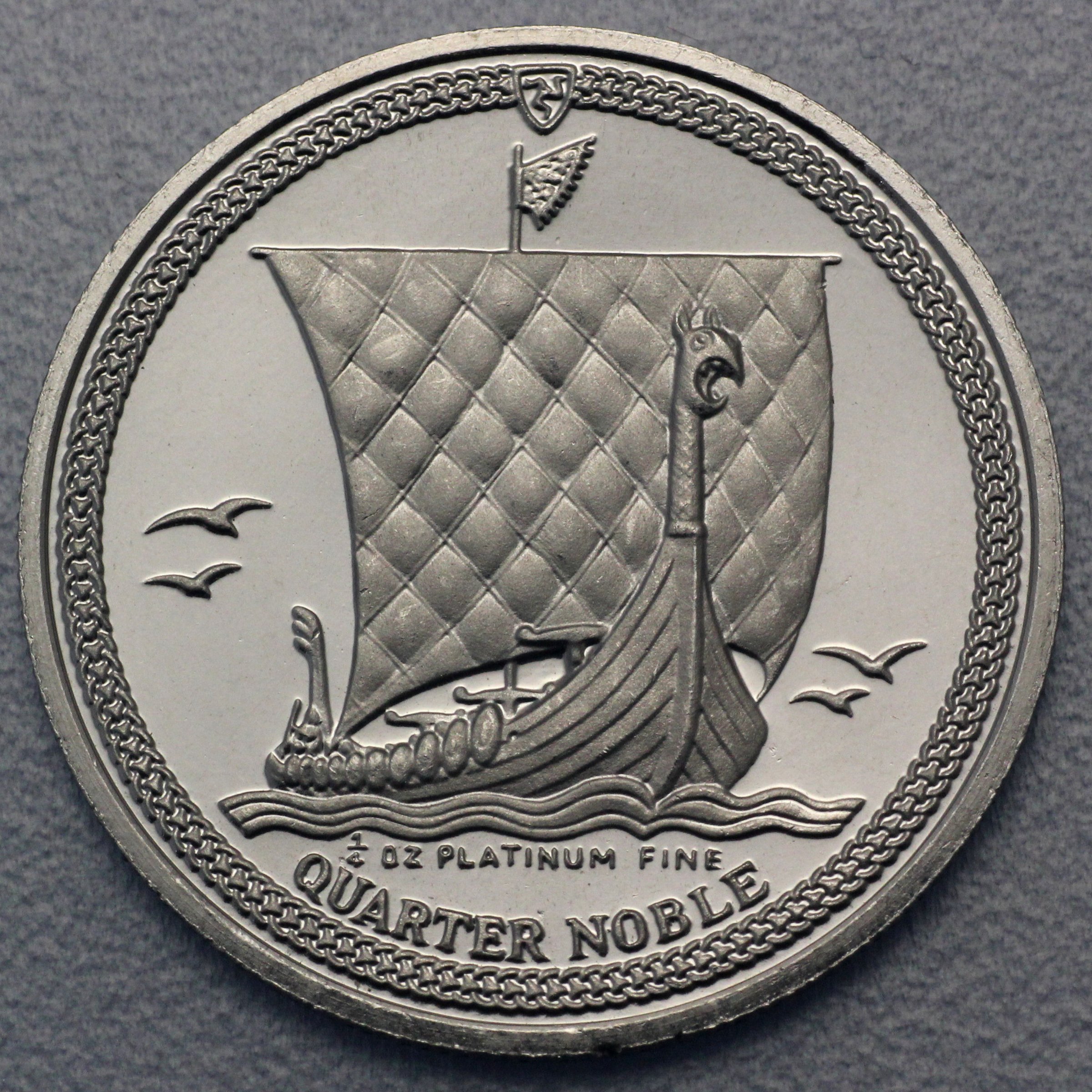 Platinmünze 1/4oz "Quater Noble" verschiedene Jahrgänge 19% (Isle of Man) - Hauptansicht
