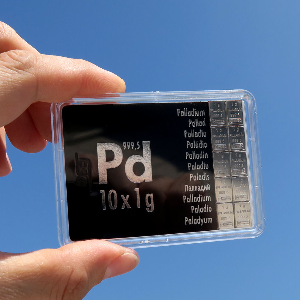 Palladiumtafel (10x 1g Feinpalladium) "CombiBar" - Detailansicht 5