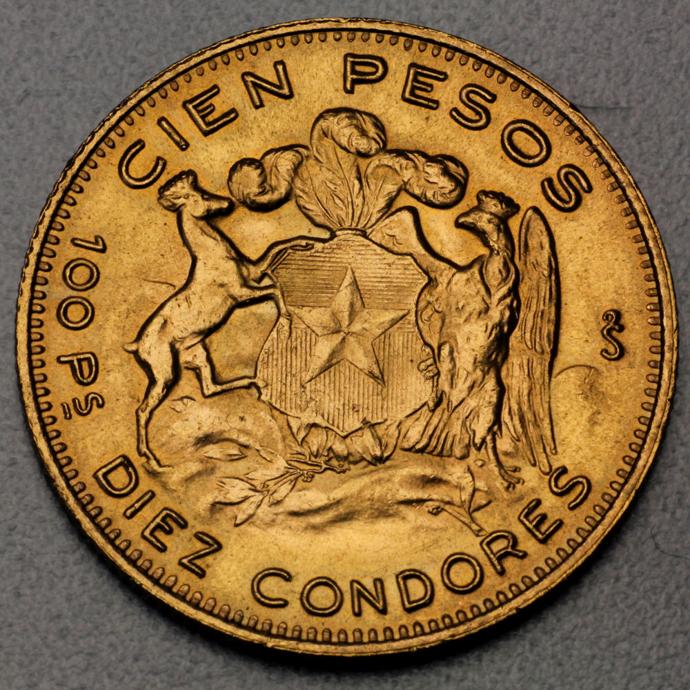 Goldmünze 100 Pesos "Liberty" (Chile) - Detailansicht 1