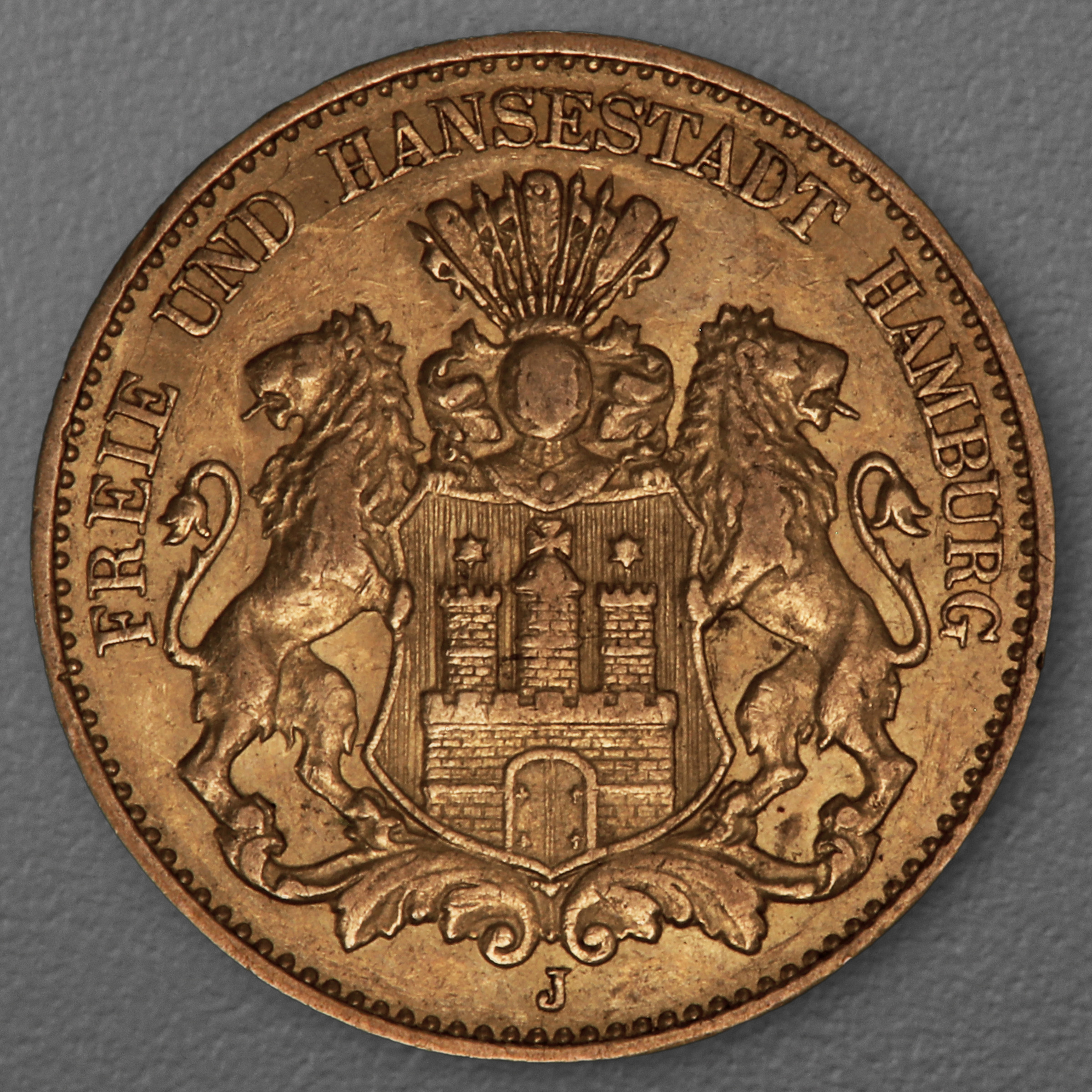 Goldmünze 10 Mark "Stadtwappen Hamburg" 1903-J J.211 (Hamburg) - Hauptansicht