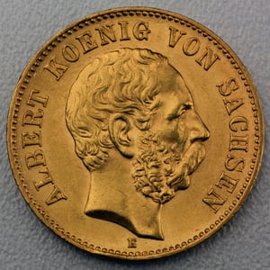 Goldmünze 20 Mark "Albert" (Sachsen) - Hauptansicht