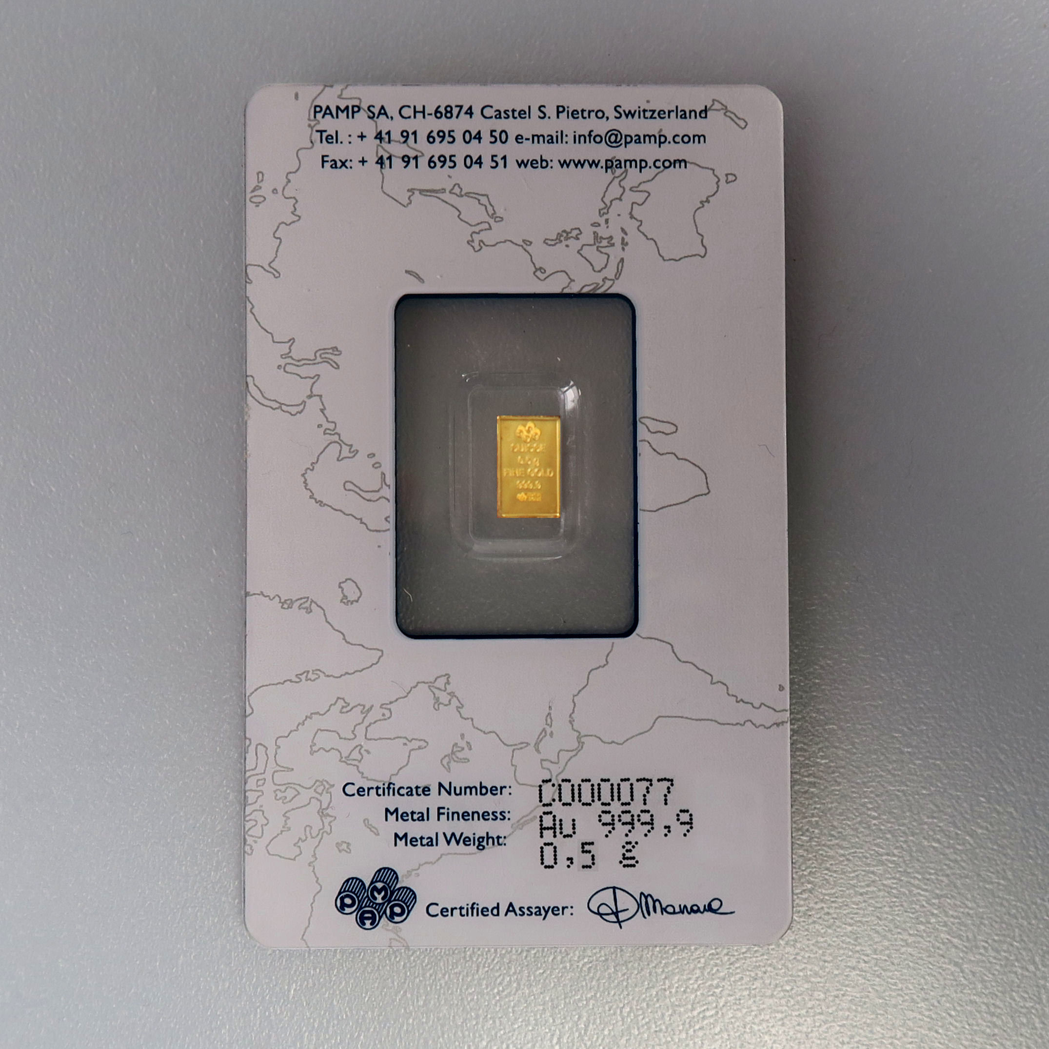 Goldbarren 0,5g PAMP "Fortuna" - Detailansicht 1