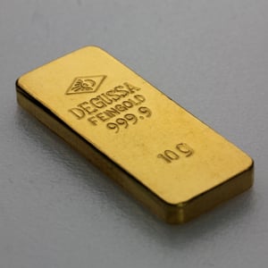 Goldbarren 10g DEGUSSA (alte Form) - Hauptansicht