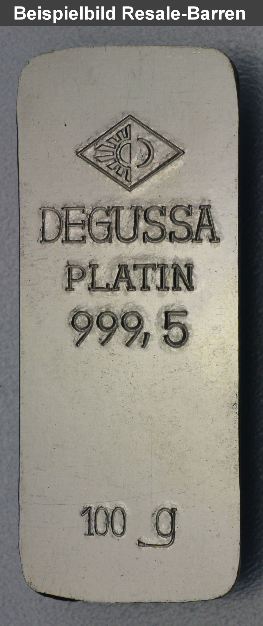 Platinbarren 100g (Resale) - Detailansicht 1