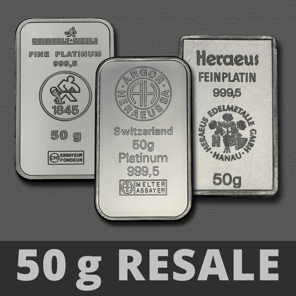 Platinbarren 50g (Resale) - Hauptansicht