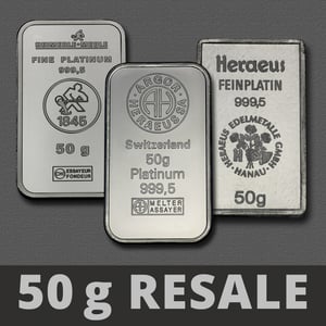 Platinbarren 50g (Resale) - Hauptansicht