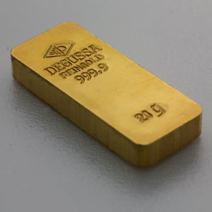 Goldbarren 20g DEGUSSA (alte Form) - Hauptansicht