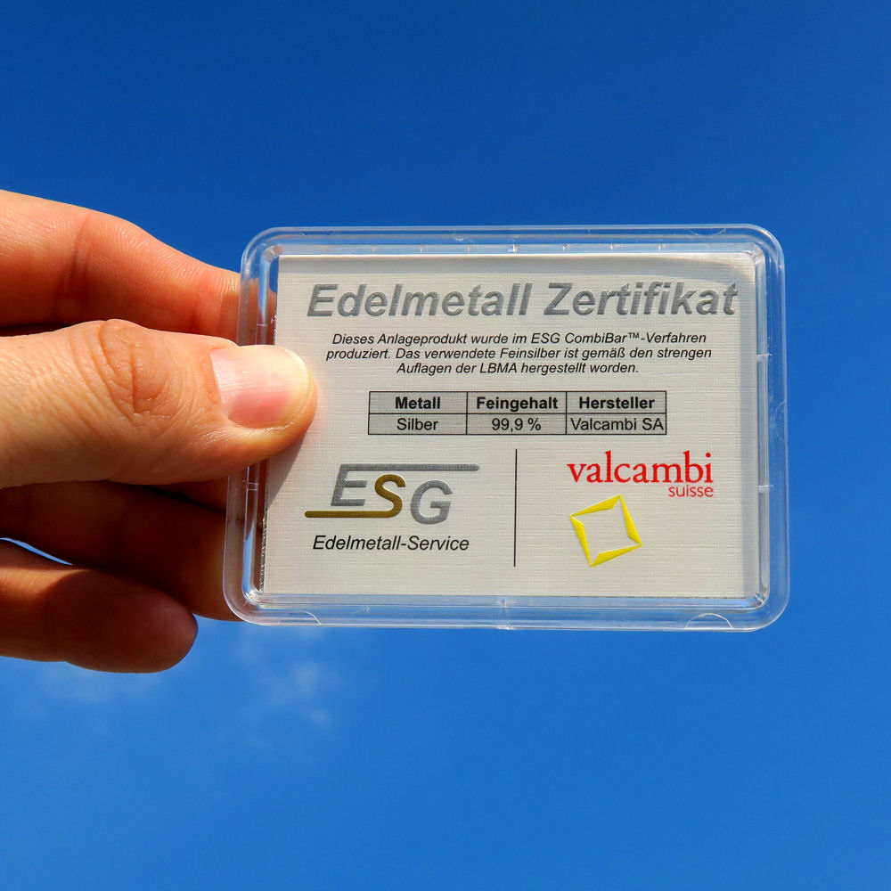 Silbertafel (20x 1g Feinsilber) "CombiBar" - Detailansicht 5