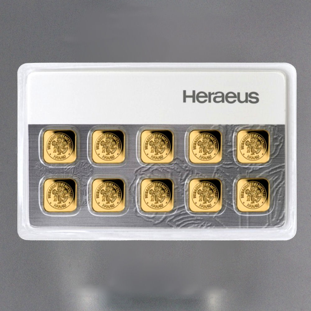 Goldbarren "MultiCard" (10x 1g Gold) HERAEUS - Hauptansicht
