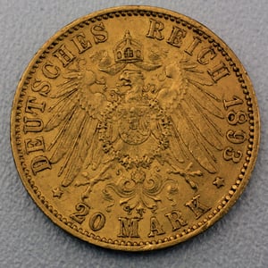 Goldmünze 20 Mark "Ernst Ludwig" 1893 (Hessen) - Miniaturansicht 2