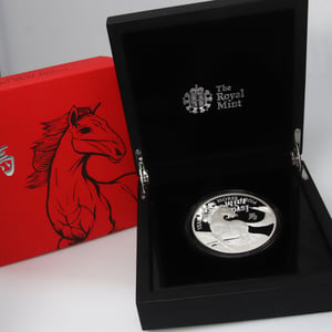 Silbermünze 5oz "Pferd" 2014 (PP) Lunar – Year of the Horse (Großbritannien) - Miniaturansicht 3