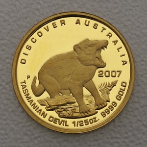 Goldmünze 1/25oz "Tasmanian Devil" 2007 (PP) Discover Australia (Australien) - Hauptansicht