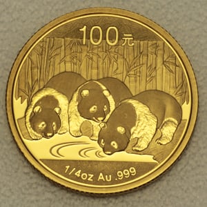 Goldmünze 1/4oz "Panda" 2013 (China) - Hauptansicht