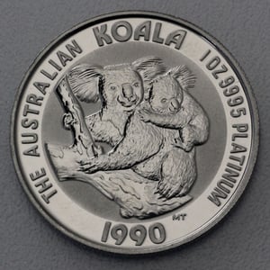 Platinmünze 1oz "Koala" verschiedene Jahrgänge diff. (Australien) - Hauptansicht