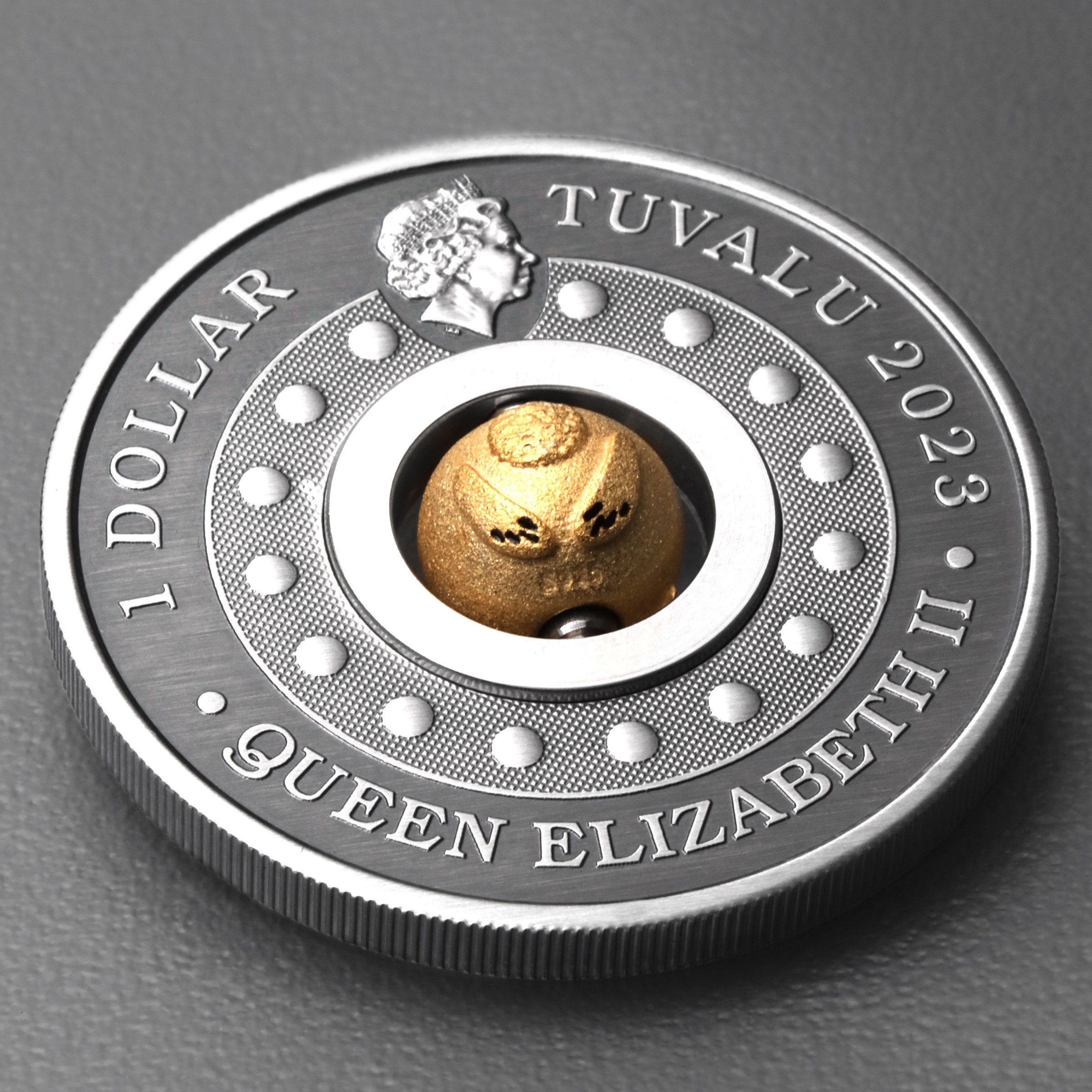 Silbermünze 1oz "Hase" 2023 (AF) Rotating Charm – Year of the Rabbit diff. (Tuvalu) - Detailansicht 3