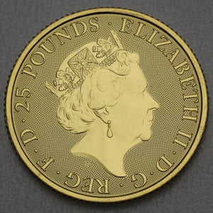 Goldmünze 1/4oz "Black Bull of Clarence" 2018 The Queen s Beasts (Großbritannien) - Miniaturansicht 2