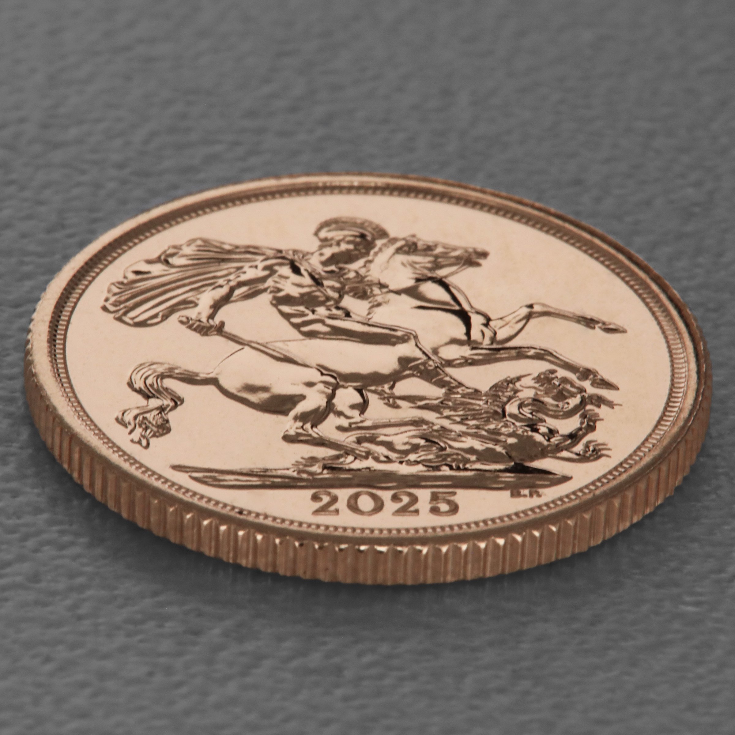 Goldmünze 1 Sovereign "Charles III." 2025 (Großbritannien) - Detailansicht 2