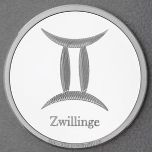 Silbermedaille 1oz "Sternzeichen Zwillinge" Gravurmedaille - Hauptansicht