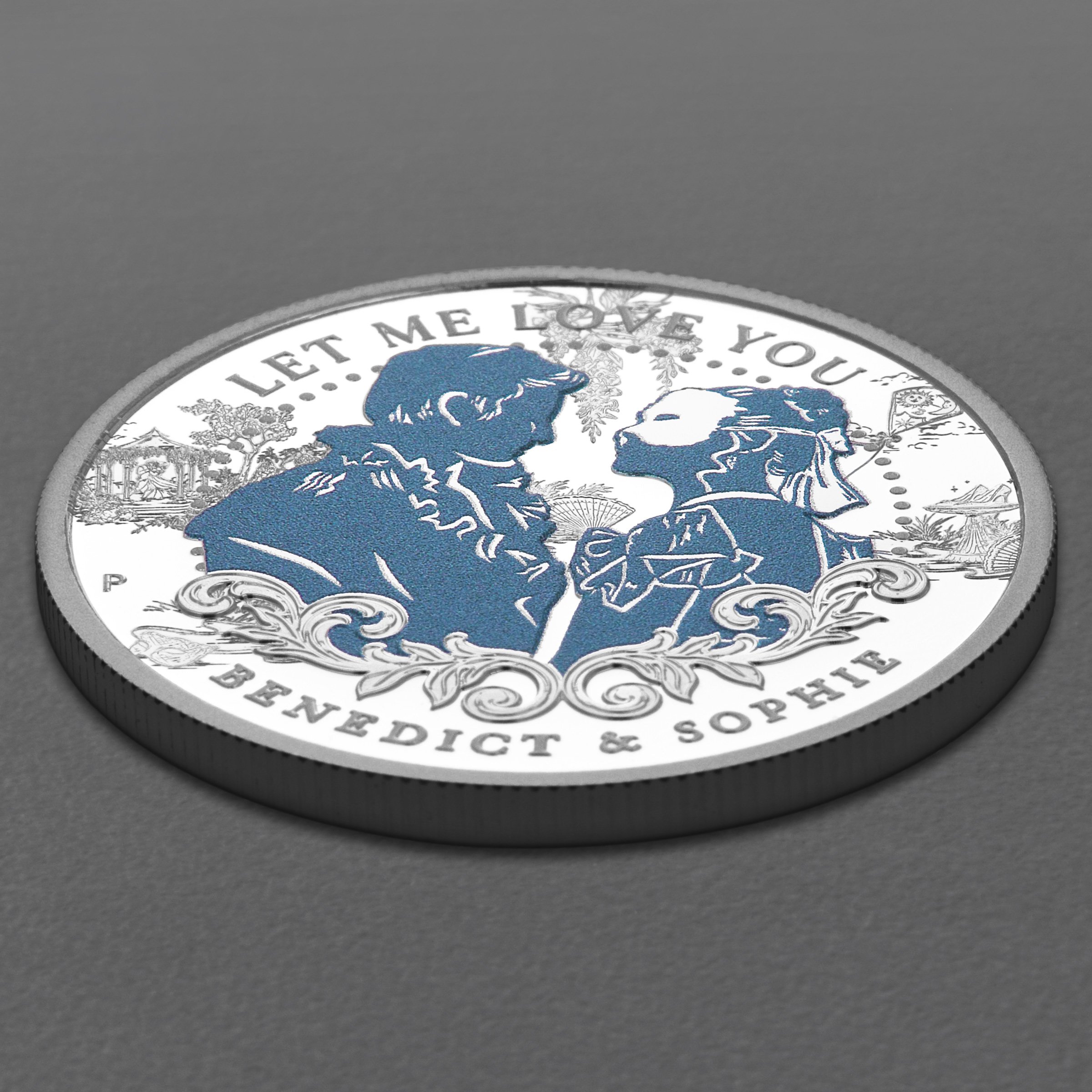 Silbermünze 1/2oz "Benedict & Sophie" 2026 (PP/koloriert) Bridgerton (Tuvalu) - Detailansicht 2