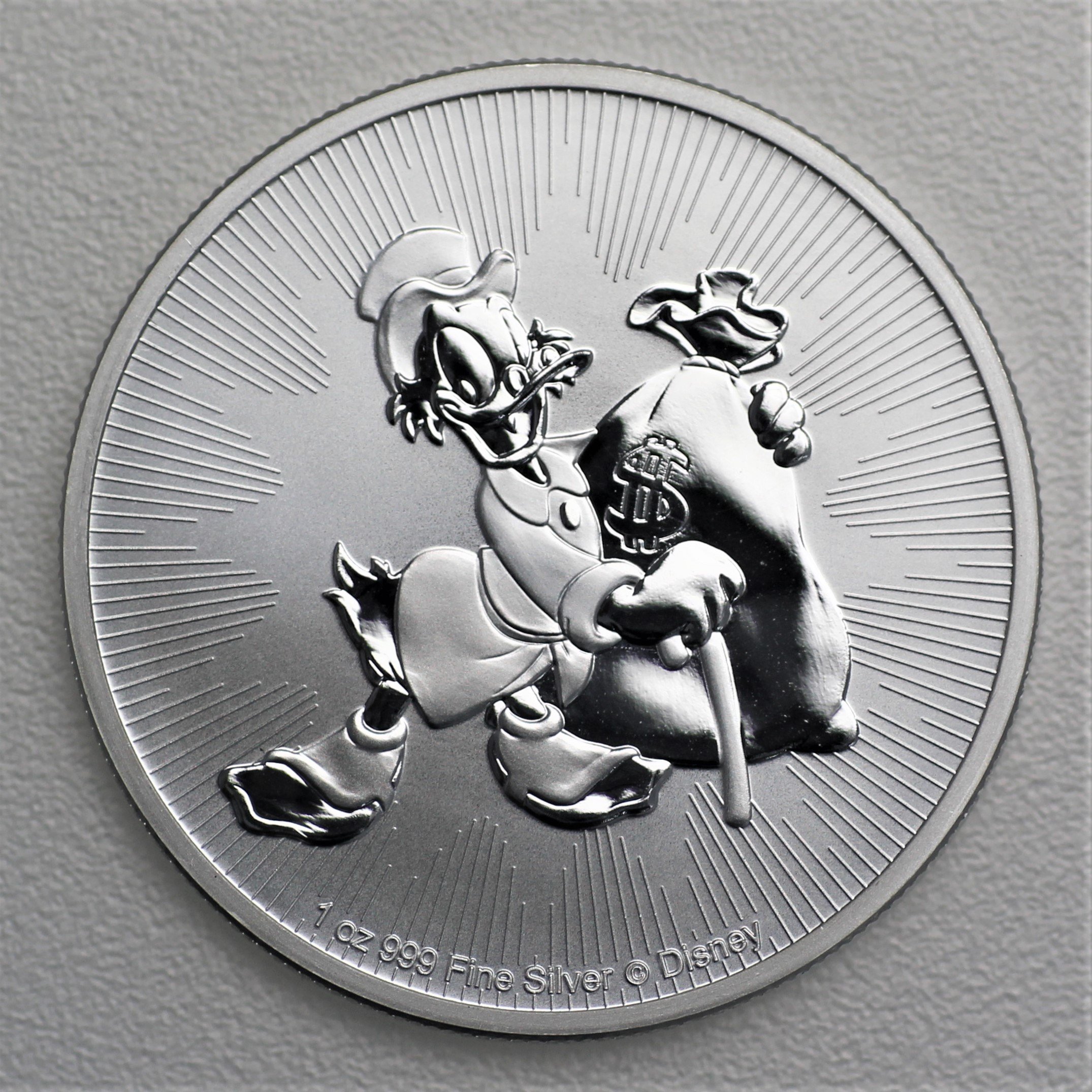 Silbermünze 1oz "Dagobert Duck" 2018 Disney (Niue) - Hauptansicht