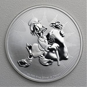 Silbermünze 1oz "Dagobert Duck" 2018 Disney (Niue) - Hauptansicht
