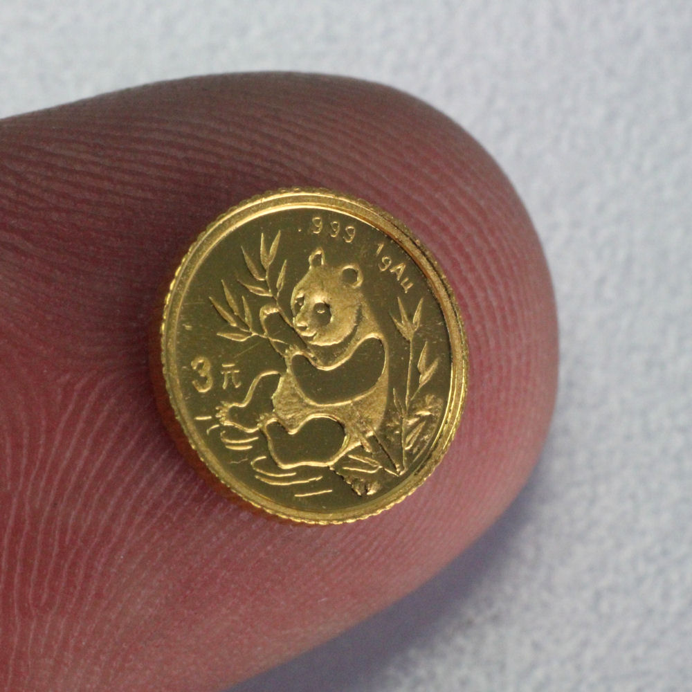 Goldmünze 1g "Panda" 1991 (China) - Detailansicht 2