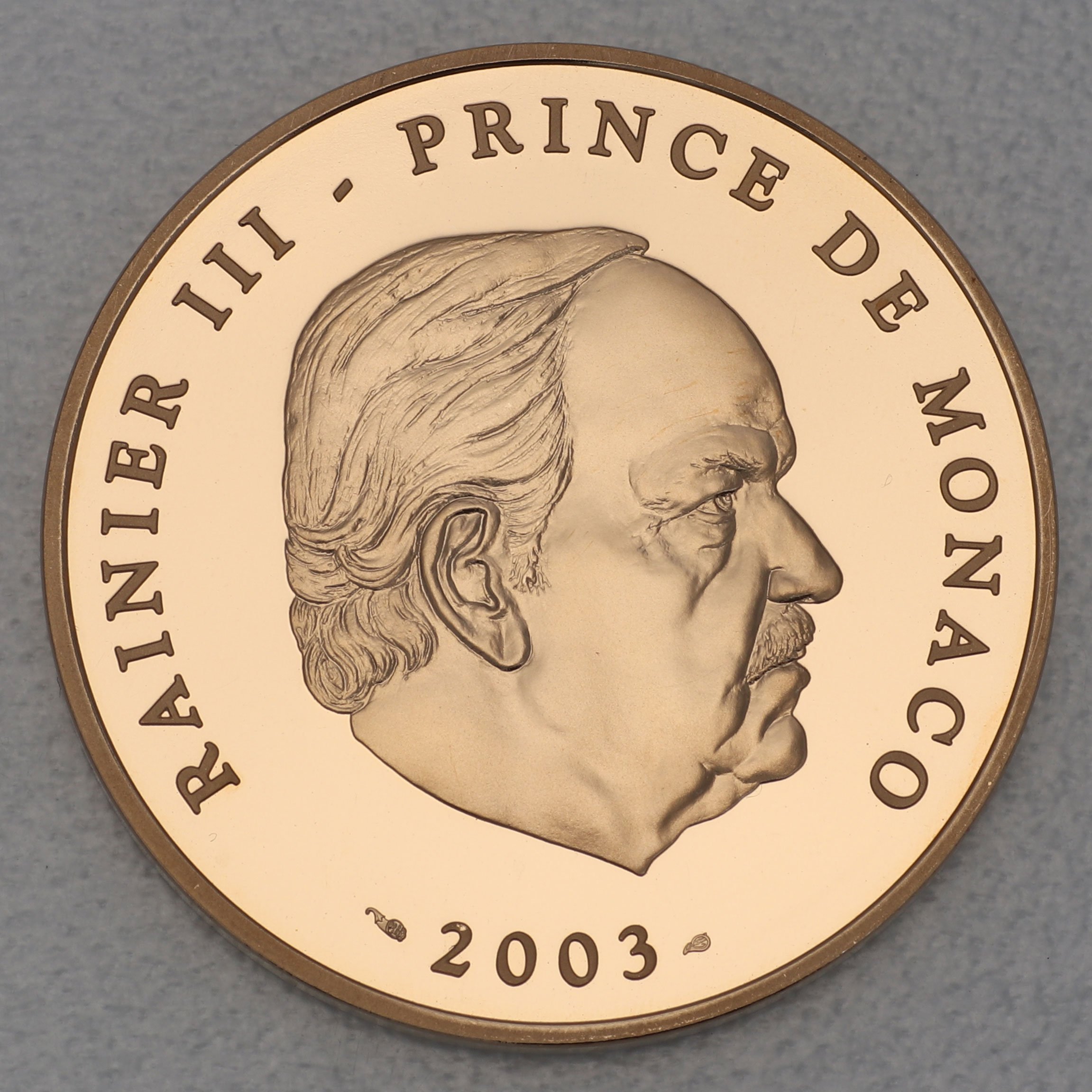 Goldmünze 100 Euro "Fürst Rainier III" 2003 (Monaco) - Hauptansicht