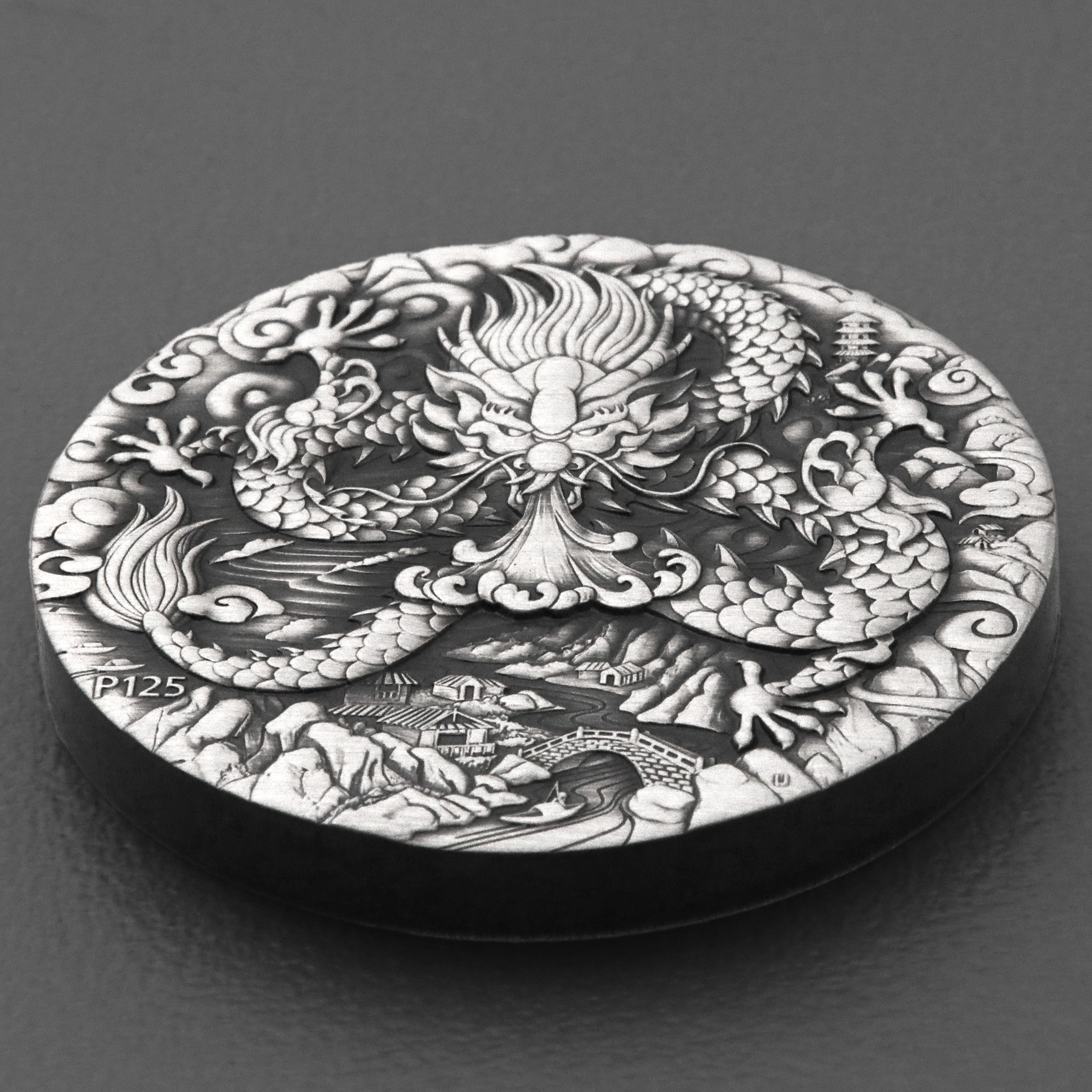 Silbermünze 2oz "Drache" 2024 (AF) Lunar III – Year of the Dragon (Australien) - Detailansicht 2