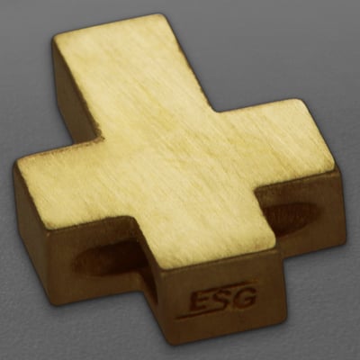 Goldanhänger "Kreuz aus Donaugold" (Naturgold) - Miniaturansicht 5