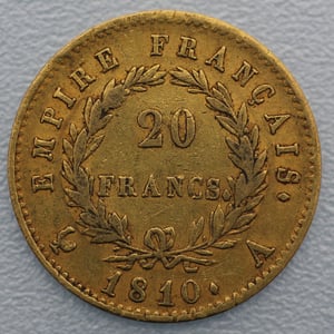 Goldmünze 20 Francs "Napoleon I." mit Kranz (Frankreich) - Miniaturansicht 2