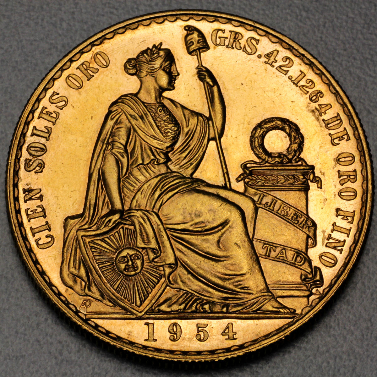 Goldmünze 100 Soles (Peru) - Detailansicht 1